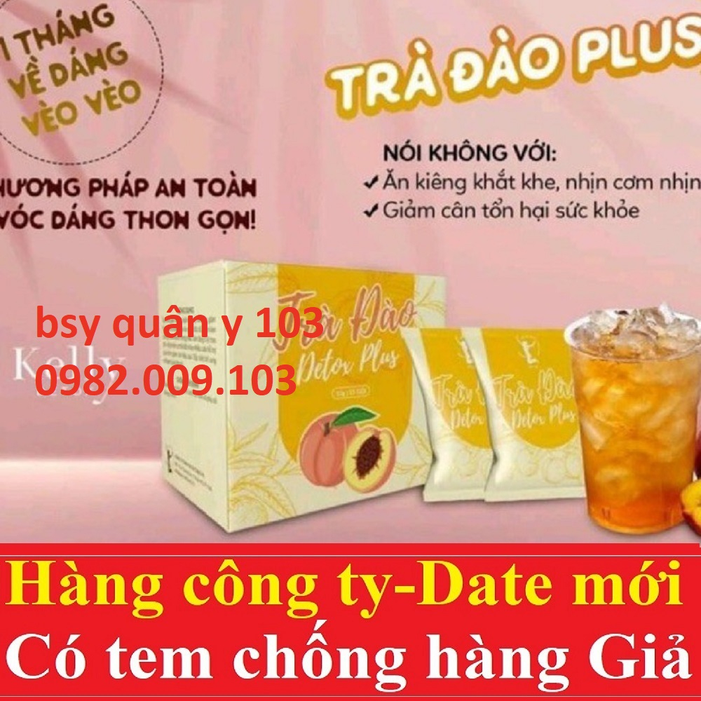 (Mẫu mới 2022) trà Đào Giảm Cân Kelly Detox Chính Hãng.