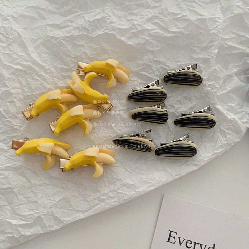 ⭐Kẹp Tóc Hình Quả Chuối Dễ Thương Sáng Tạo Vui Nhộn Cho Bé Gái