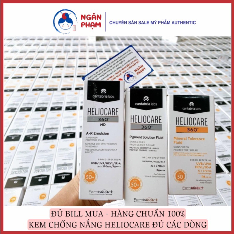 [Đủ bill Mua hàng] Kem Chống Nắng Phổ Rộng Heliocare SPF50+