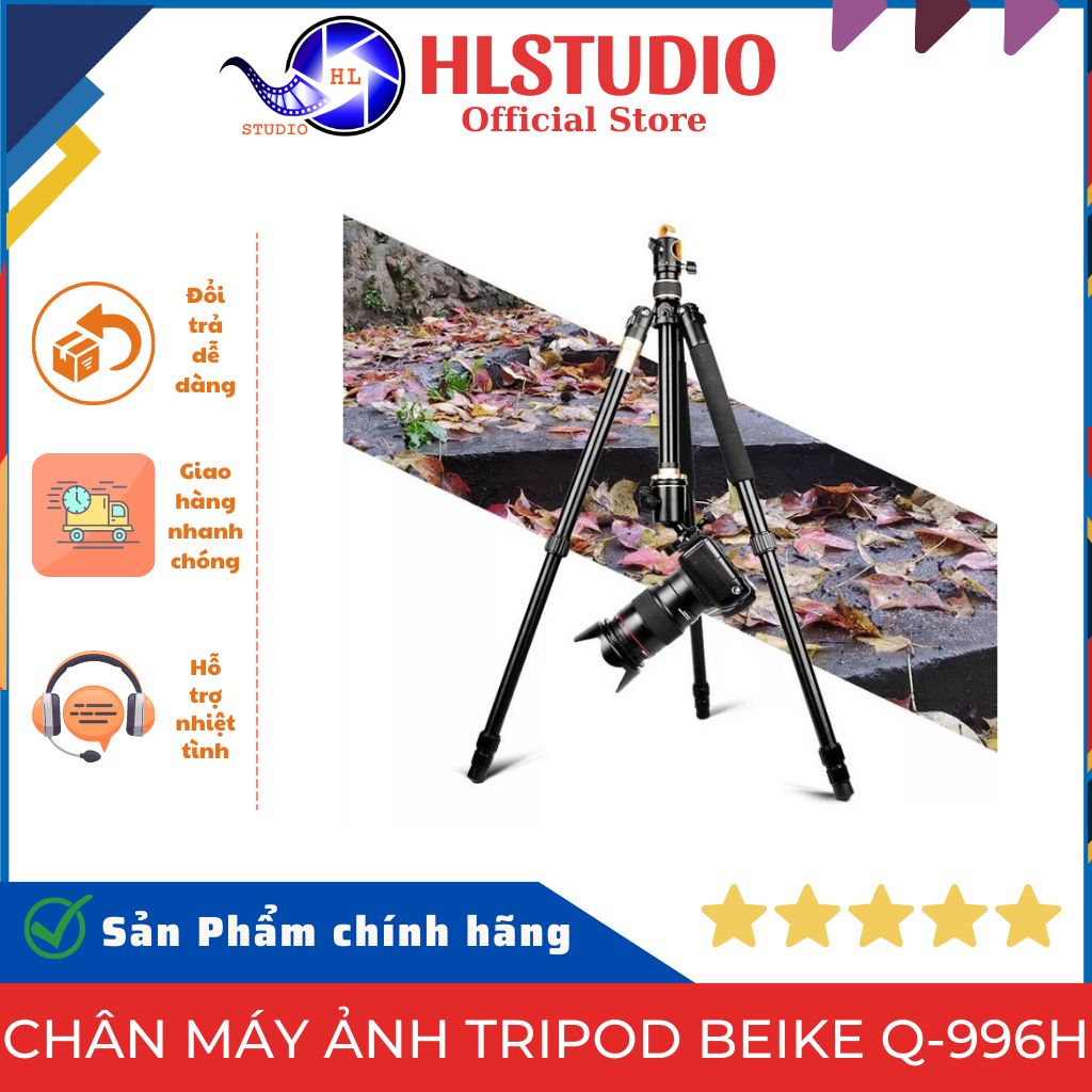 Chân Máy Ảnh Tripod Beike Q-996H HL Studio