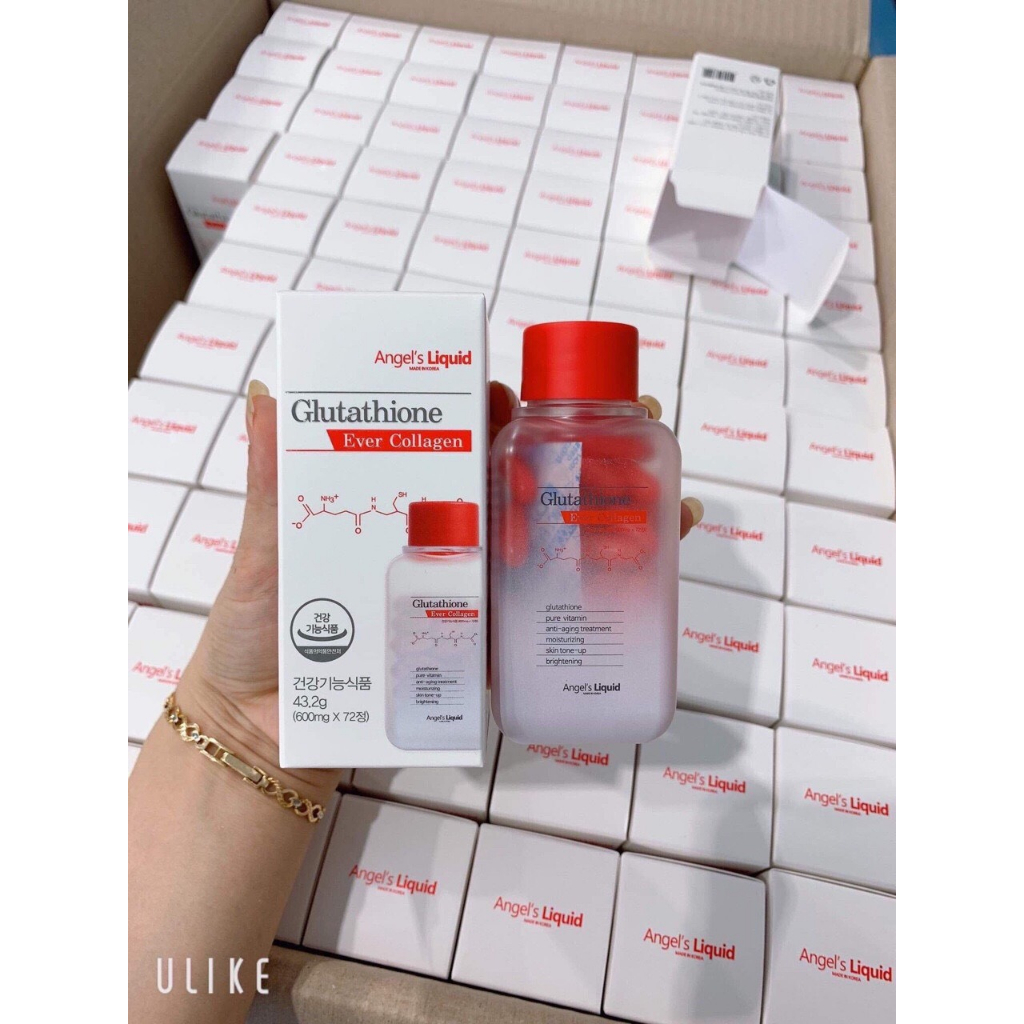 Viên Hỗ Trợ Trắng Da Angel's Liquid 7 Day Glutathione Ever Collagen - 72 Viên
