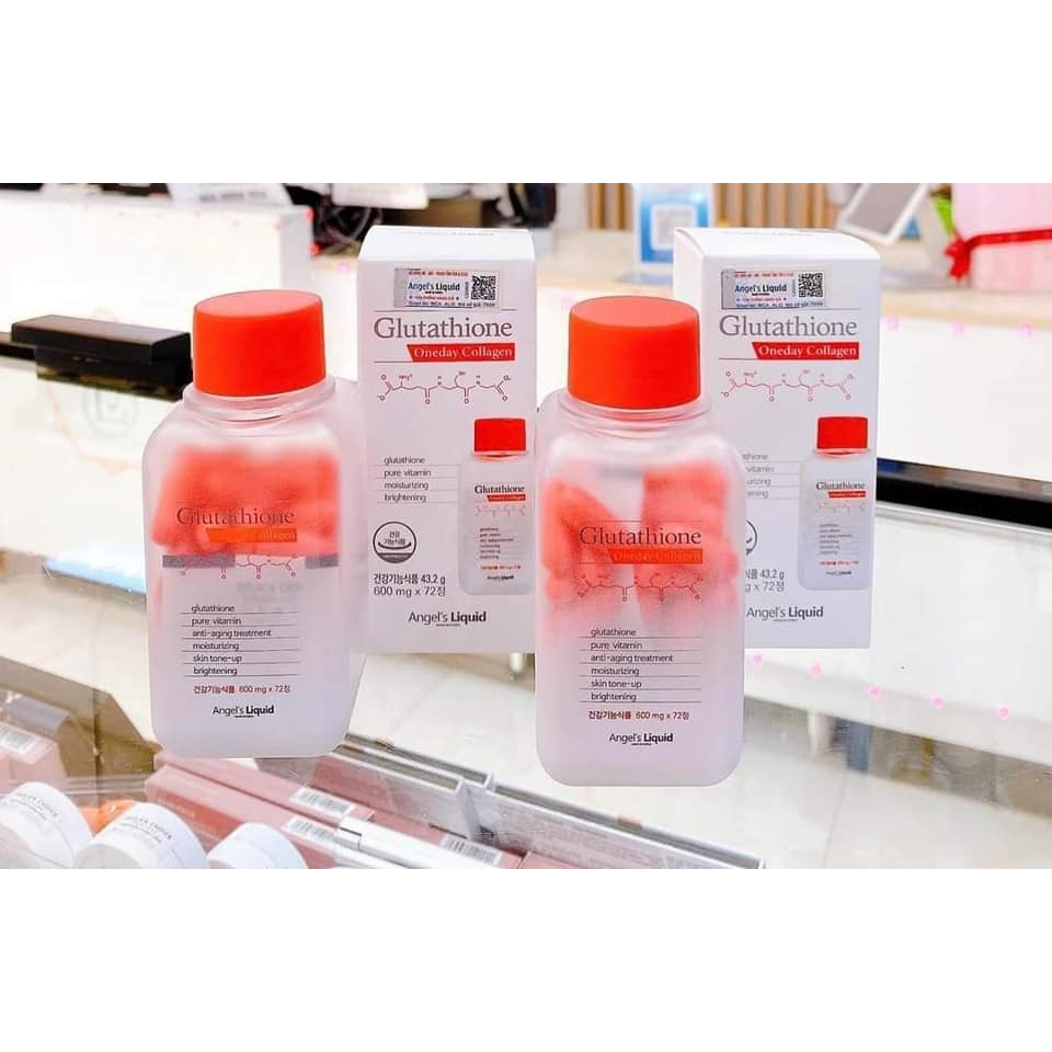 Viên Hỗ Trợ Trắng Da Angel's Liquid 7 Day Glutathione Ever Collagen - 72 Viên
