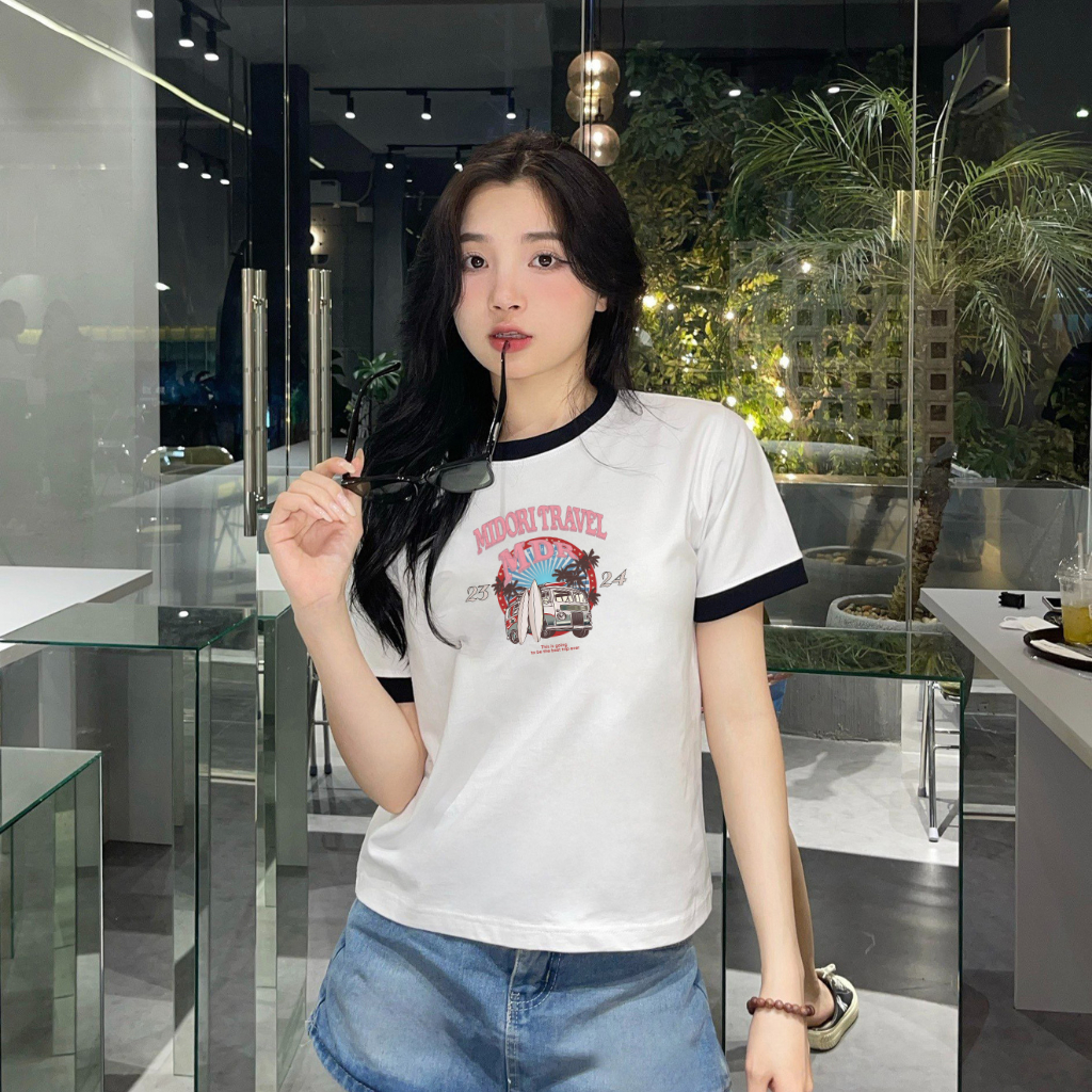 Áo thun Baby Tee Daisy unisex phông Nam Nữ Local Brand Chính Hãng Logo Midori M Studio