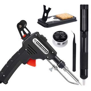 220V 60W Combo mỏ hàn tự động đẩy thiếc + 1 hút thiếc, 1 quận thiếc và 1 nhíp gắp，Soldering iron holder