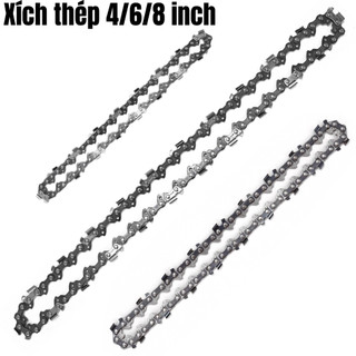 Xích thép mini 4/6/8 inch, xích cưa, phụ kiện cưa xích thay thế