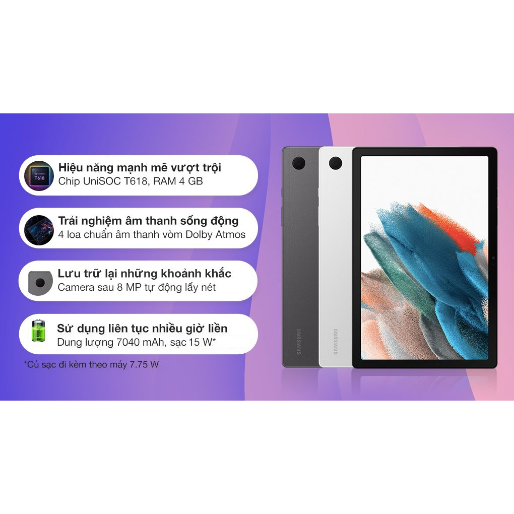 Máy tính bảng Samsung Galaxy Tab A8  - Hàng Chính Hãng, Bảo Hành 12 tháng