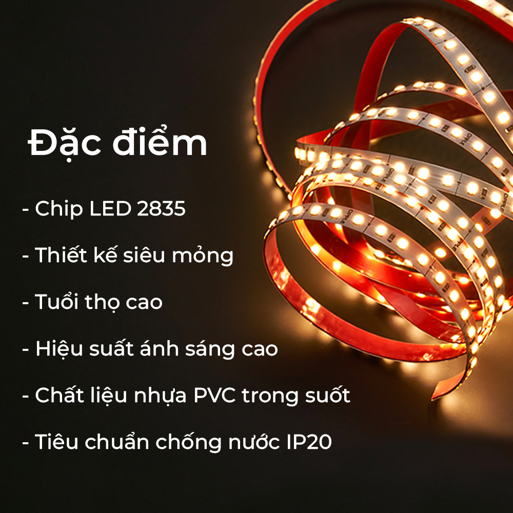 Đèn Opple LED dây E2 DC IP20 hiệu suất ánh sáng cao-Công suất 6W/12W