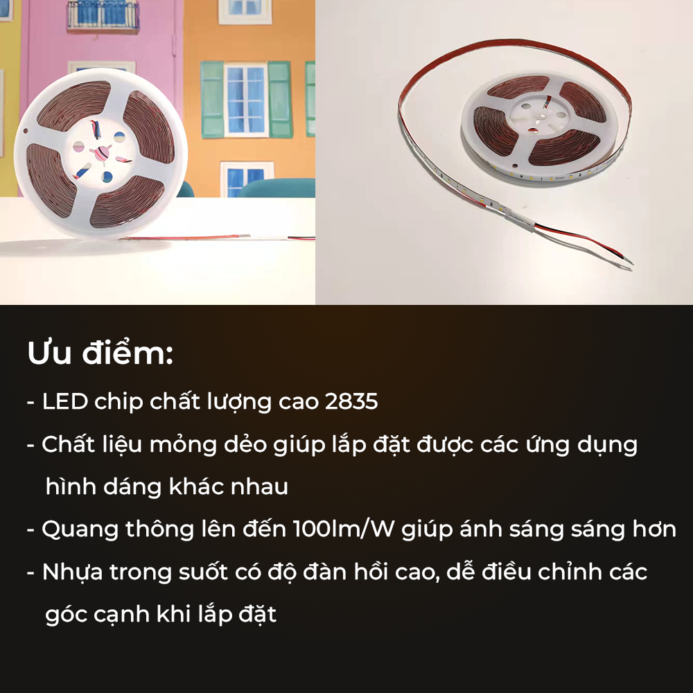 Đèn Opple LED dây E2 DC IP20 hiệu suất ánh sáng cao-Công suất 6W/12W