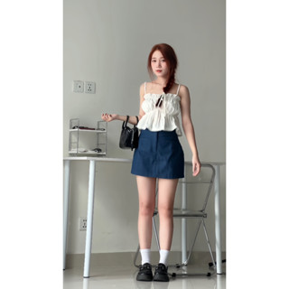 Chân váy jean bò Zasic dáng chữ a, chân váy bò vải jean cao cấp