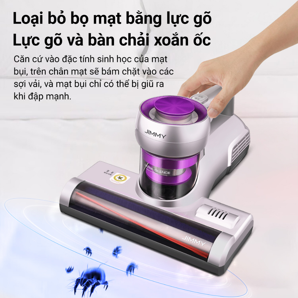 Máy hút bụi giường nệm diệt khuẩn UV Sóng âm diệt 99,9% JIMMY BX5 600W dễ tháo lắp vệ sinh Hàng Chính Hãng Bảo Hàng 12 T | BigBuy360 - bigbuy360.vn