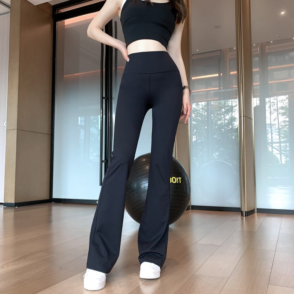 Quần Legging Nữ Ống Loe Cạp Cao, Quần Legging Chất Umi Nịt Bụng Nâng Mông Tôn Dáng - T2K Max