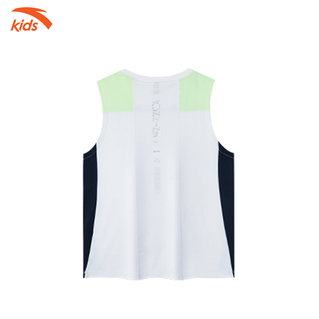 Áo ba lỗ thể thao bé trai Anta Kids vải polyester co giãn 4 chiều, thoáng khí W352325160