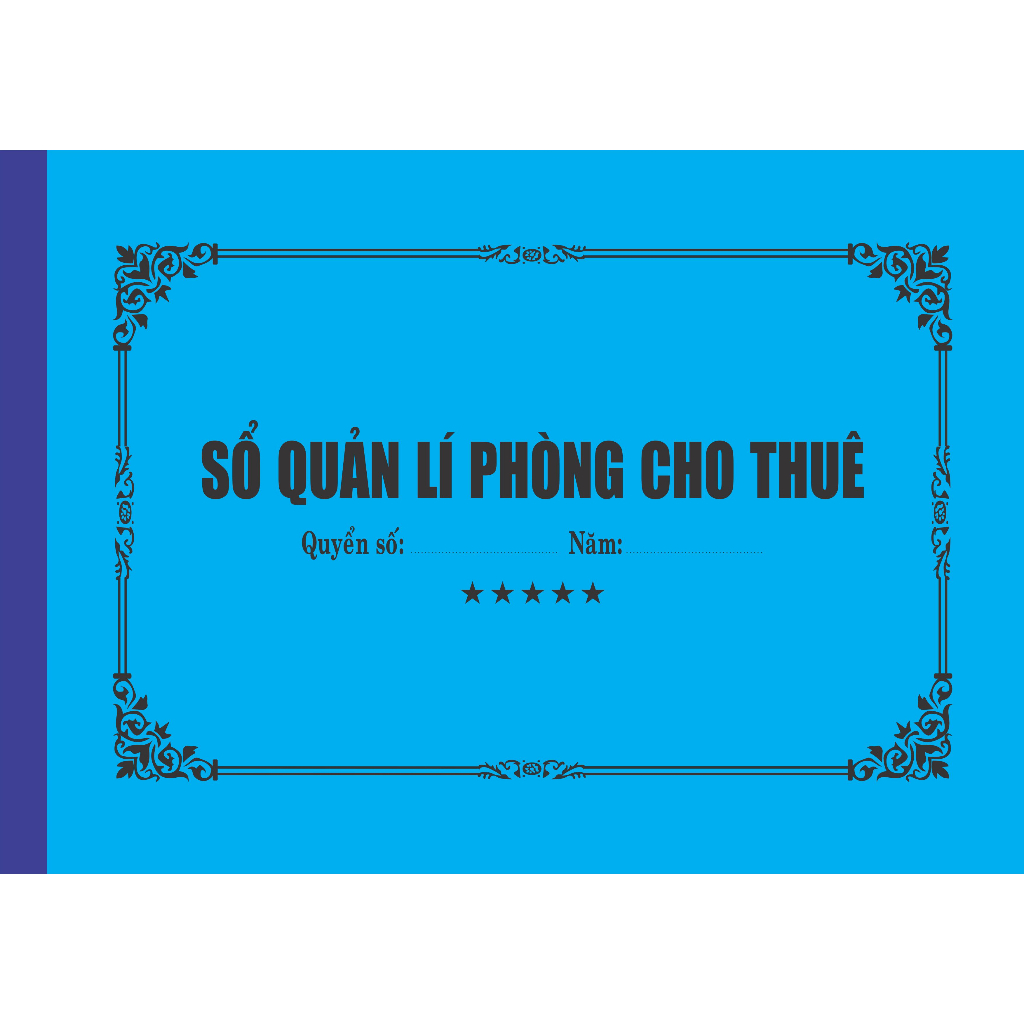 Sổ quản lí cho thuê phòng trọ kích thước A4, A5
