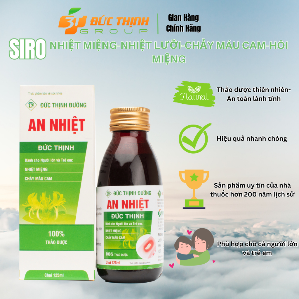 Siro An Nhiệt Đức Thịnh Hỗ Trợ Chảy Máu Cam, Nóng Nhiệt Hay Bốc Hỏa