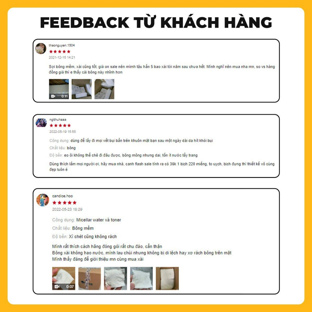 Combo 2 Túi Bông Tẩy Trang Cotton Emart 222 Miếng