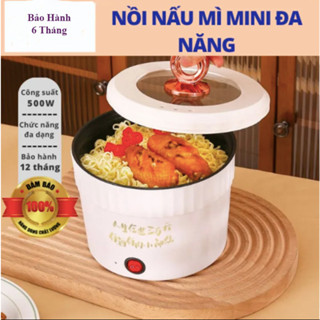 Nồi lẩu điện mini đa năng, ca nấu mì, cốc ăn lẩu Cô Đơn hotrend Trung Quốc dung tích 1.5L công suất 500W phủ chống dính