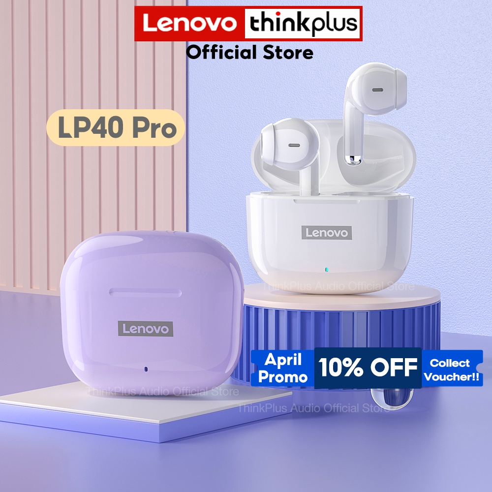 Lenovo LP40 Pro TWS Tai nghe bluetooth không dây Bluetooth 5.1 tws IPX5 chống ồn 300mah