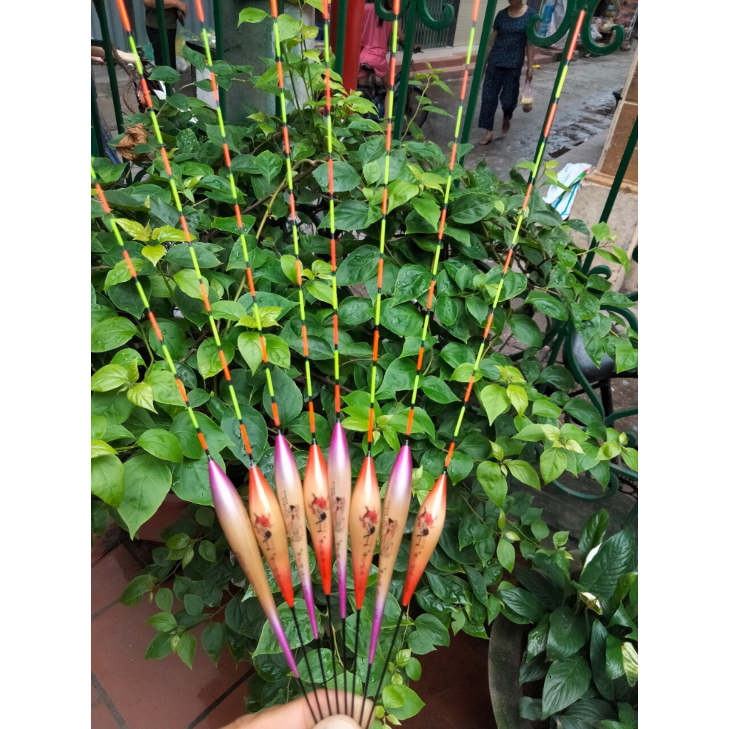 Phao cỏ lau sạy tự nhiên, phao cỏ câu đài, phao câu cá, có tải chì từ 1.2g đến 2.3g