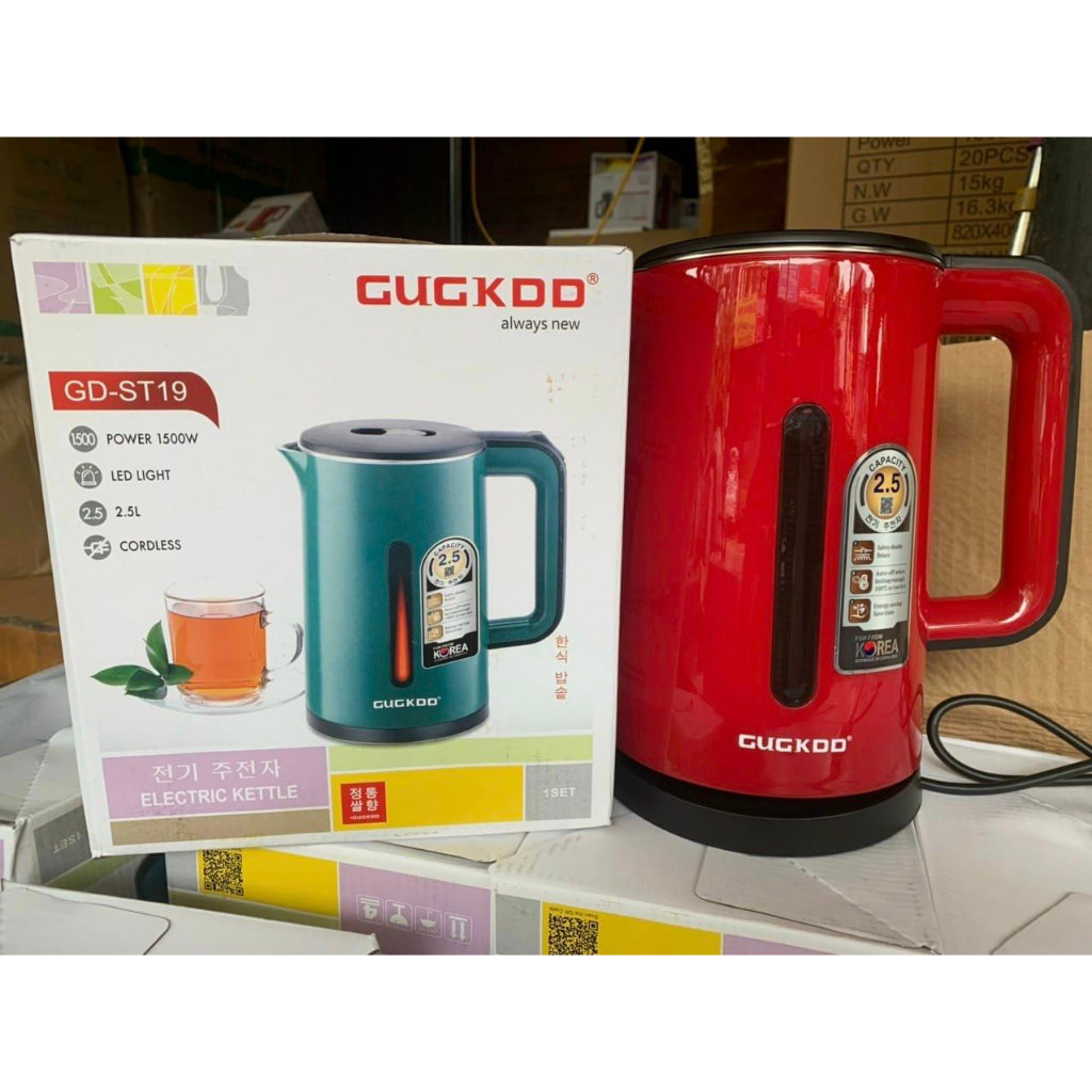 Ấm Siêu Tốc Cookcu Gia Dụng Trung Kiến - Ấm Đun Siêu Tốc Dung Tích 2,5L Công Suất 1500W - Hàng Chính Hãng