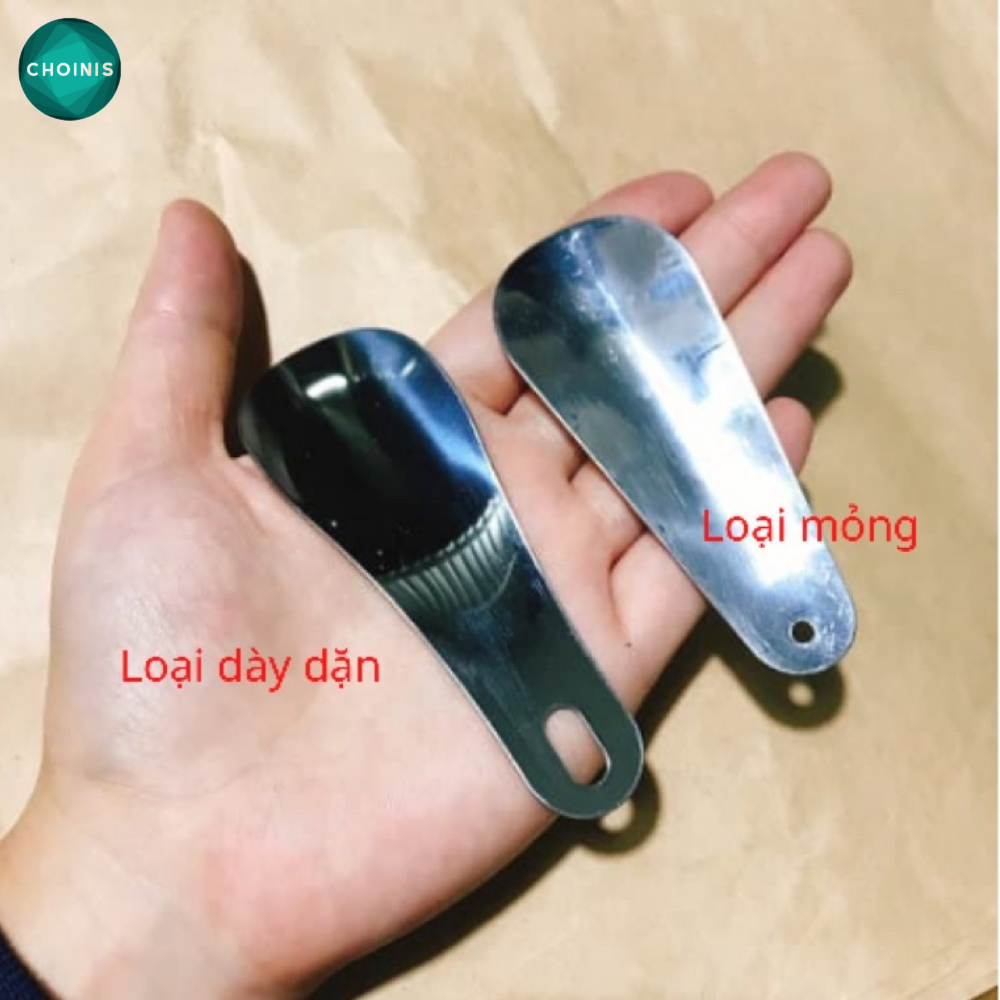 Đón gót giày làm từ thép không gỉ bóng gương dài 8cm choinis