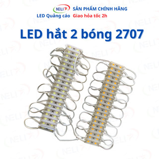  Cụm 2 LED hắt kích thước 27x07mm,dây 20 bóng,làm dấu chữ. 