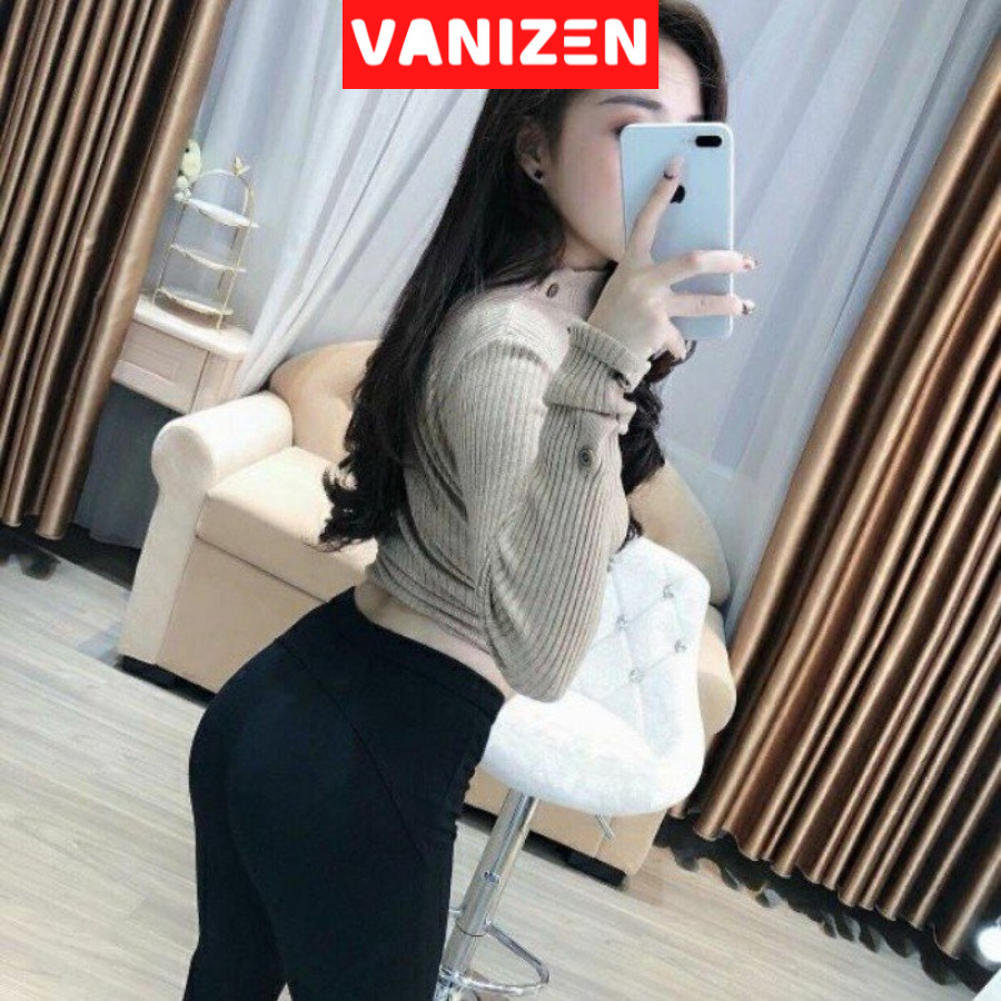 Quần legging nữ nâng mông Vanizen cạp cao chất cotton co giãn cao cấp