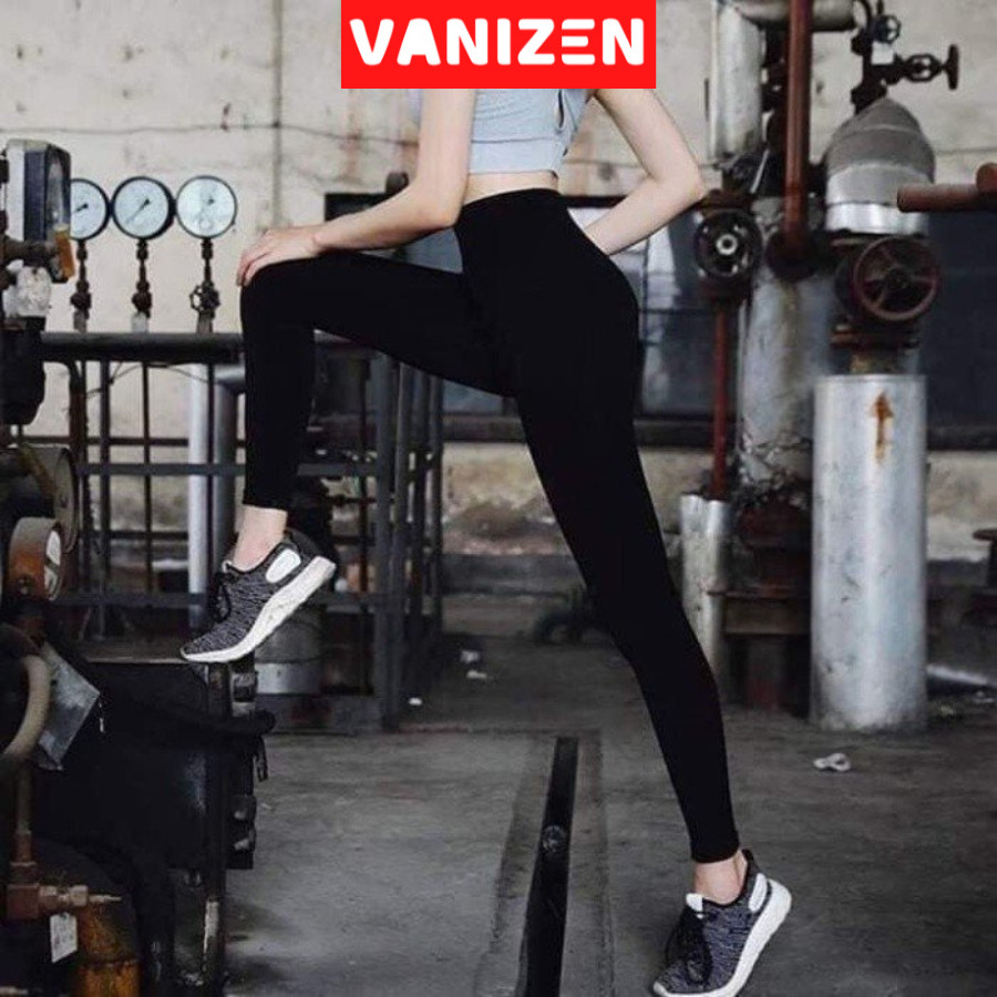 Quần legging nữ nâng mông Vanizen cạp cao chất cotton co giãn cao cấp