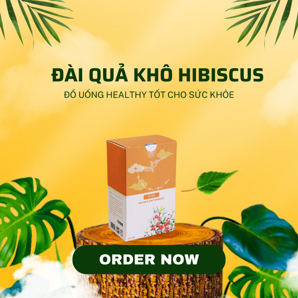 Trà atiso đỏ nguyên bông HIBISCUS đài quả khô sấy lạnh giúp hạ huyết áp, giảm cân, phù hợp bị tiểu đường