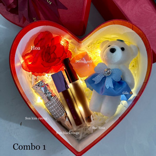 Hộp quà tặng bạn gái có đèn - Combo son tặng bạn gái