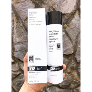 Kem chống nắng mỏng nhẹ, kiềm dầu, nâng tone da pca skin weightless protection broad spectrum spf 45
