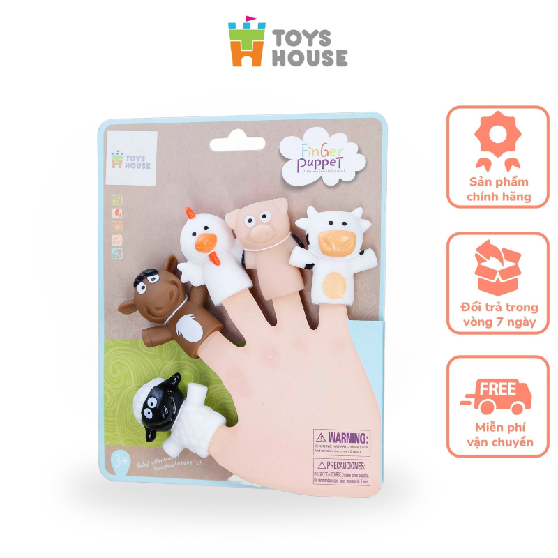 Rối ngón tay chơi ú òa với bé - Toyshouse - đồ chơi kích thích thị giác, phát triển giác quan, ngôn ngữ cho bé