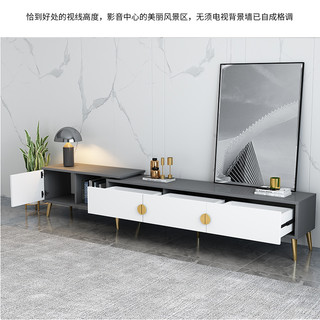 Kệ tivi để sàn rút gọn thông minh thay đổi kích thước nhiều ngăn kéo kết hợp bàn trà phòng khách - GP277.41