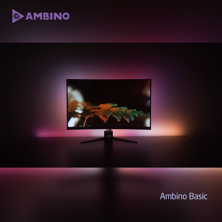 Bộ Led Dán Màn Hình Ambino Dùng Cho LCD Kích Thước 23 - 27 Inch Led Nháy Theo Nhạc - Hàng Fullbox