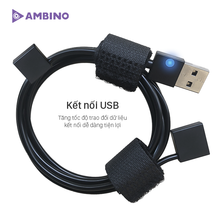 Bộ Led Dán Màn Hình Ambino Dùng Cho LCD Kích Thước 23 - 27 Inch Led Nháy Theo Nhạc - Hàng Fullbox