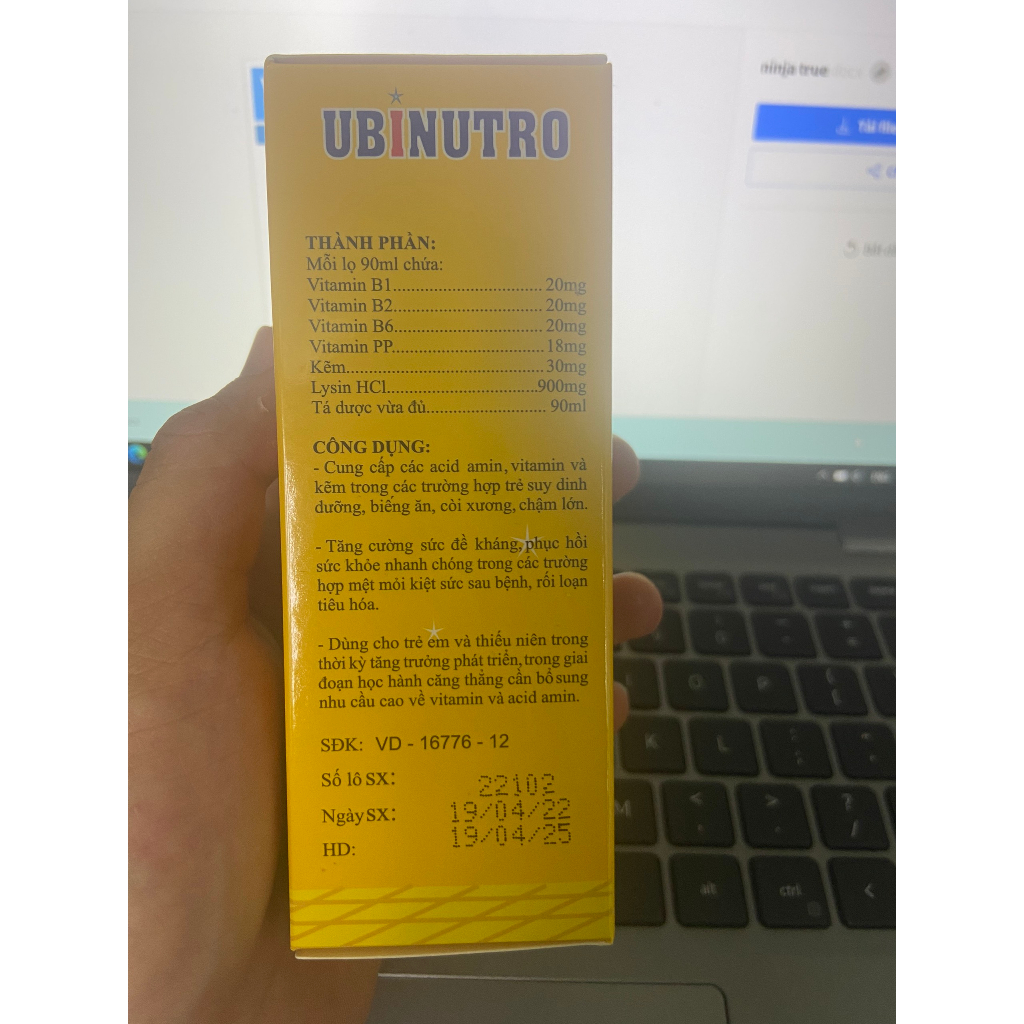 SIRO ĂN NGON UBINUTRO 90ML