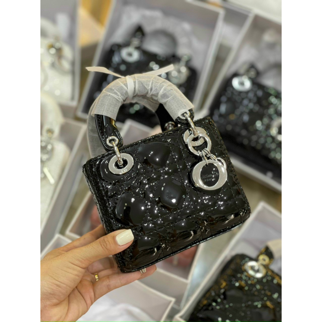 Túi xách DIO.R da lì fullbox kèm dây đeo chéo size 14 size 17 hàng loại 1