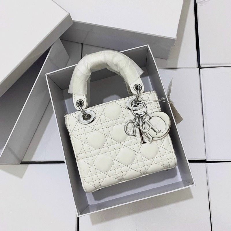 Túi xách DIO.R da lì fullbox kèm dây đeo chéo size 14 size 17 hàng loại 1