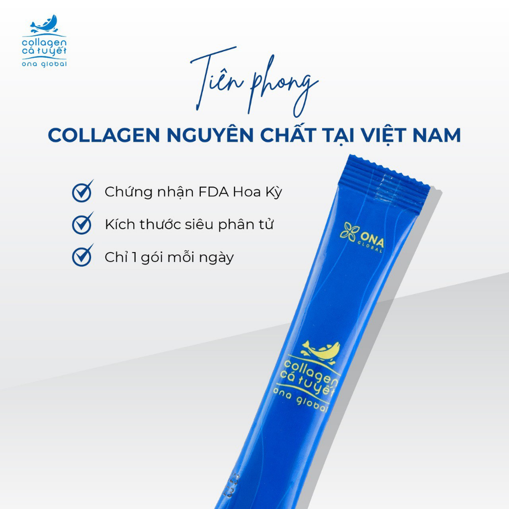 Collagen Cá Tuyết Cỏ Cây Hoa Lá, 2500mg Collagen thủy phân tuyp I làm đẹp da,săn chắc,căng bóng ngậm nước ẩm mượt 30 gói