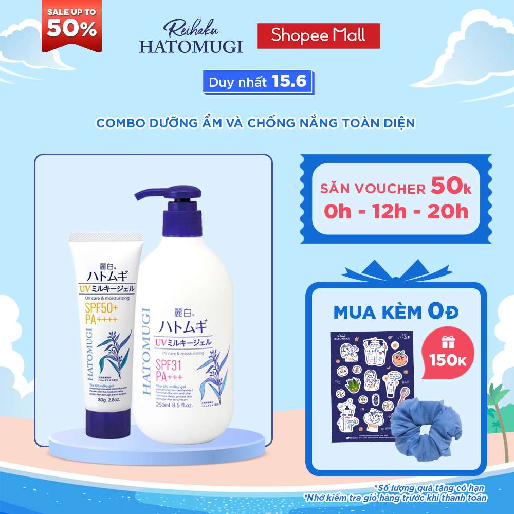 Combo Dưỡng Ẩm Và Chống Nắng Toàn Diện (Kẽm Chống Nắng SPF 50+ PA+++ 80g Và Sữa Dưỡng Thể Chống Nắng SPF 31 PA+++ 250ml)