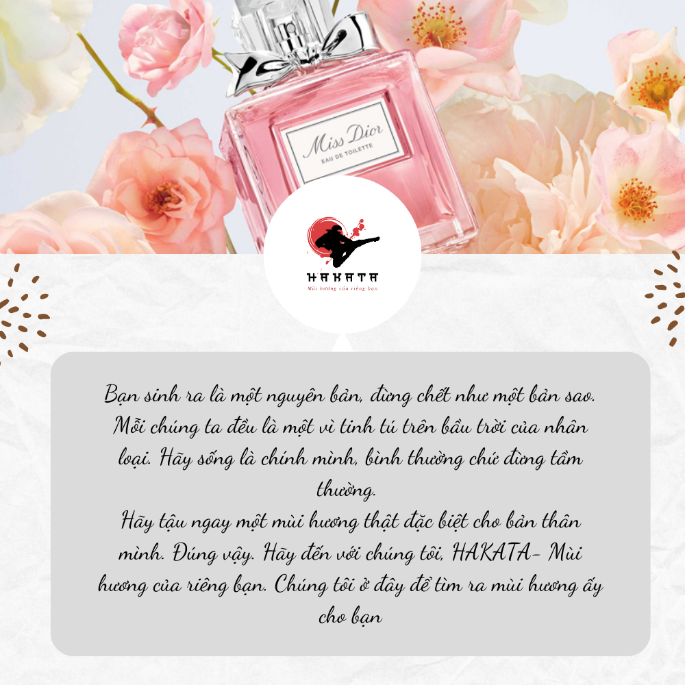 Nước hoa chiết Miss Dior Nước hoa nữ dịu dàng trang nhã- chiết 10ml ,Hakata Official