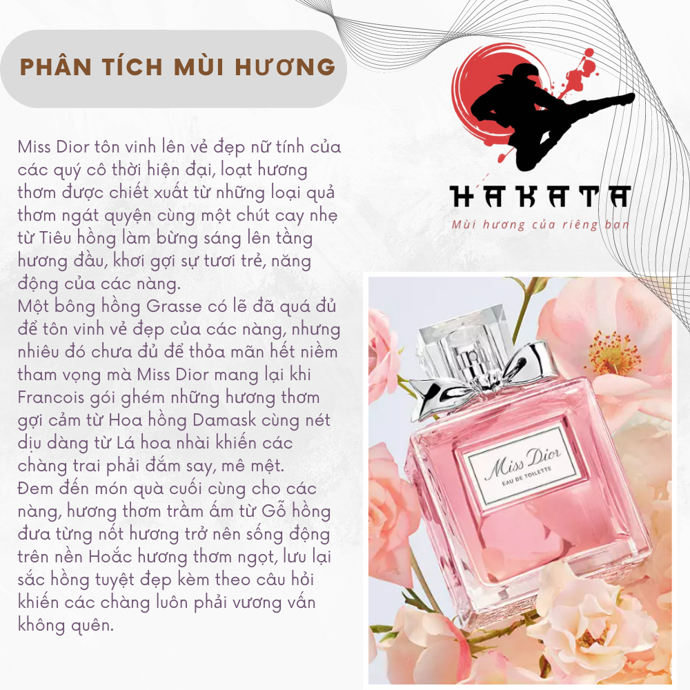 Nước hoa chiết Miss Dior Nước hoa nữ dịu dàng trang nhã- chiết 10ml ,Hakata Official