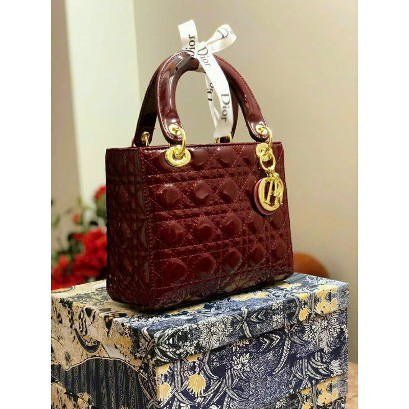 Túi Di_or 2 quai xách tay đeo chéo size 24 fullbox