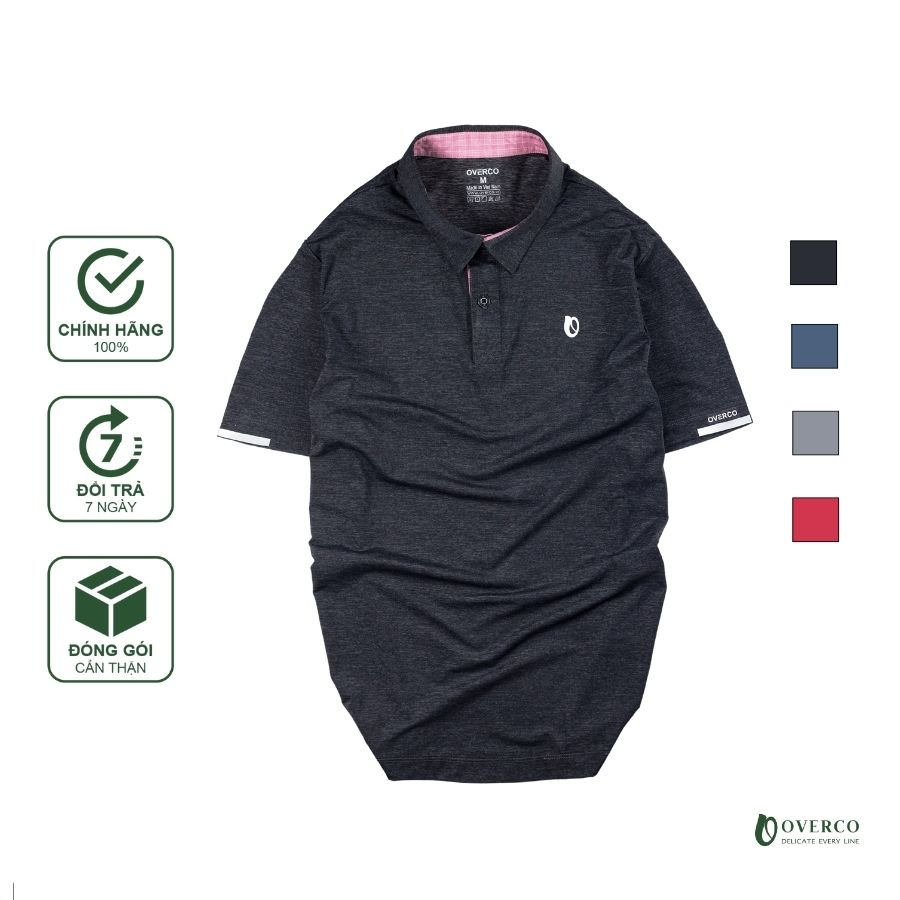 Áo Thun Nam Polo OVERCO Cao Cấp Thun Lạnh Chất Vải POLY Mềm Mịn Thoáng Mát