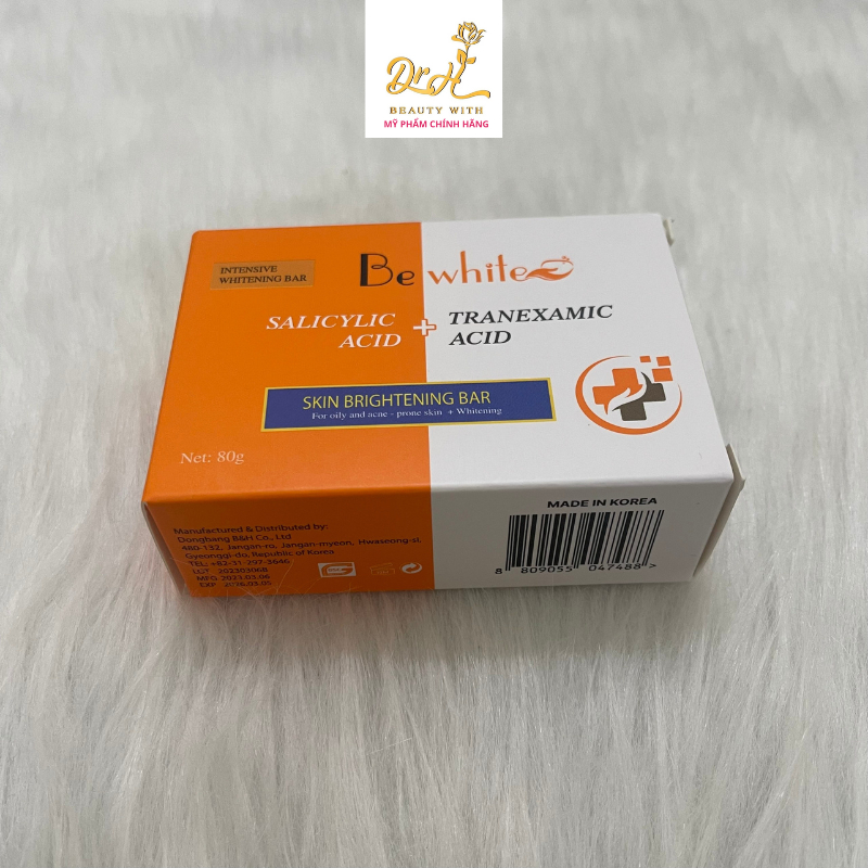 Xà phòng tắm trắng, ngừa mụn cho da trắng sáng mịn màng nhập khẩu chính hãng Be White 80g