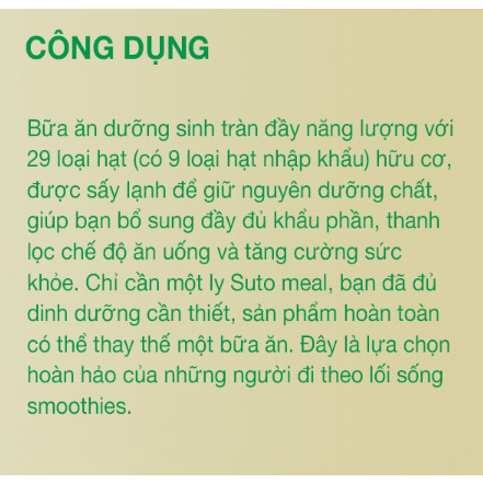 SUTO MEAL  - BỮA ĂN ĐƠN GIẢN TRÀN ĐẦY NĂNG LƯỢNG MỖI NGÀY