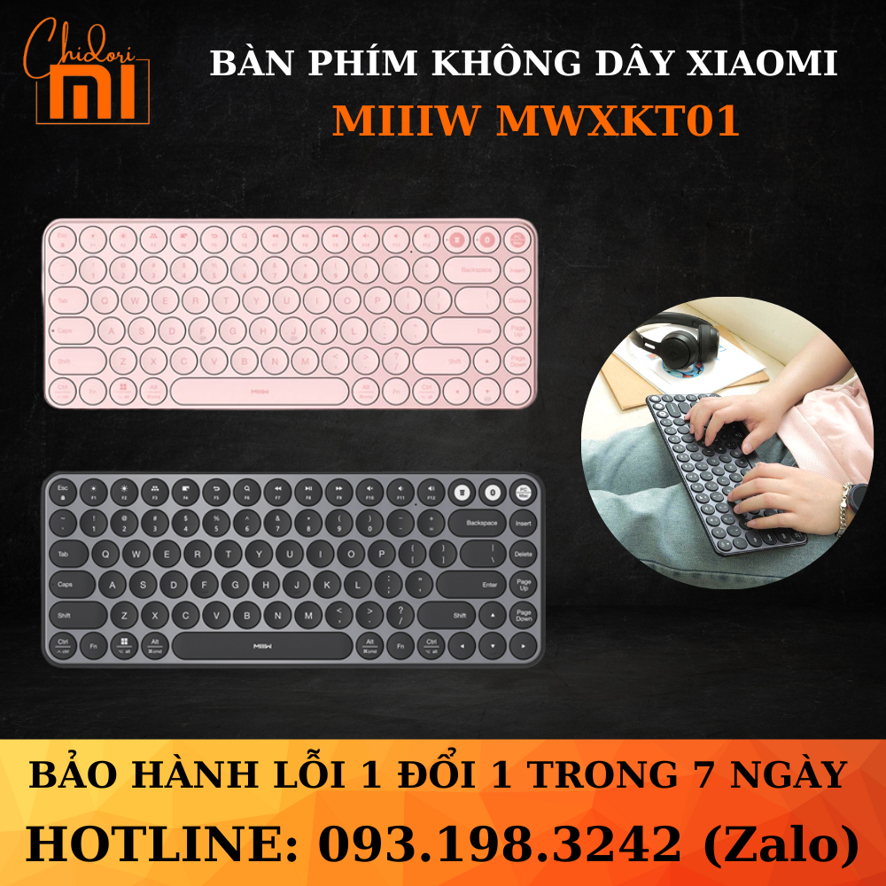 HỎA TỐC - Bàn phím không dây 2 kết nối MIIIW Keyboard Air 85 MWXKT01
