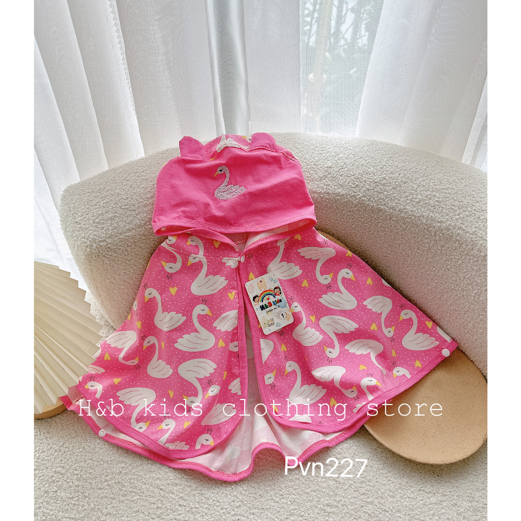 Áo chống nắng cho bé trai bé gái , áo choàng nắng cotton dày dặn họa tiết đáng yêu cho bé