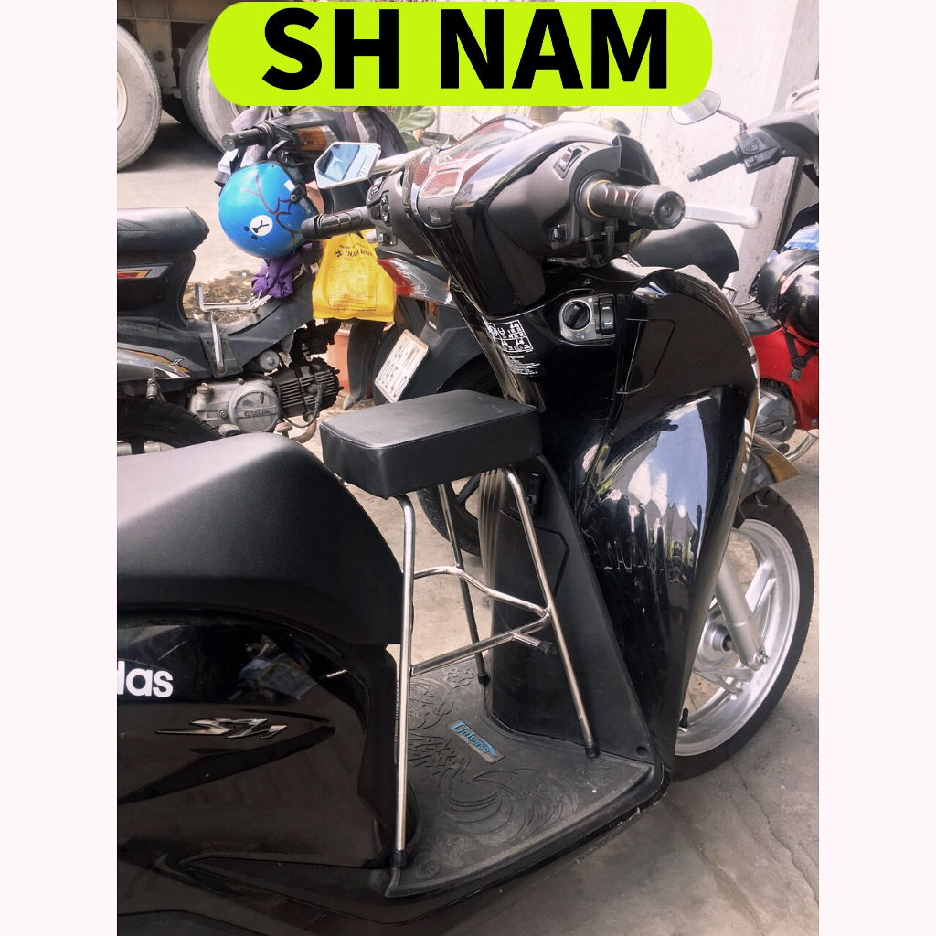 Ghế Ngồi Xe Máy Cho Bé Các Loại Xe -Ghế Đôn Xe Máy Không Có Vòng , GHẾ ĐÔN GA INOX YÊN NỆM ĐEN