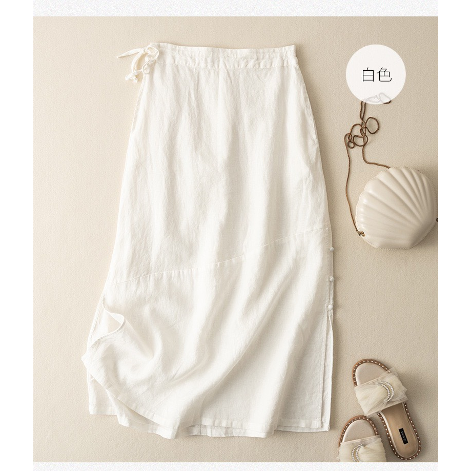 Chân Váy Form A - Chất Linen mát ,cạp cao tôn dáng-TCS- Mã 19