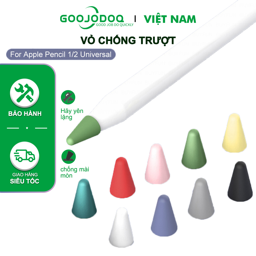 Goojodoq 8 chiếc cho Nắp bảo vệ đầu bút Dành Cho apple pencil Màn Hình Cảm Ứng Nắp Mềm Đa Năng Silicone Đầu Bút Phụ Kiện